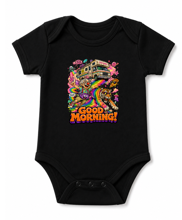 Good Morning Uncle Grandpa Giant Realistic Flying Tiger RV Retro Psychedelic