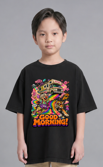 Good Morning Uncle Grandpa Giant Realistic Flying Tiger RV Retro Psychedelic