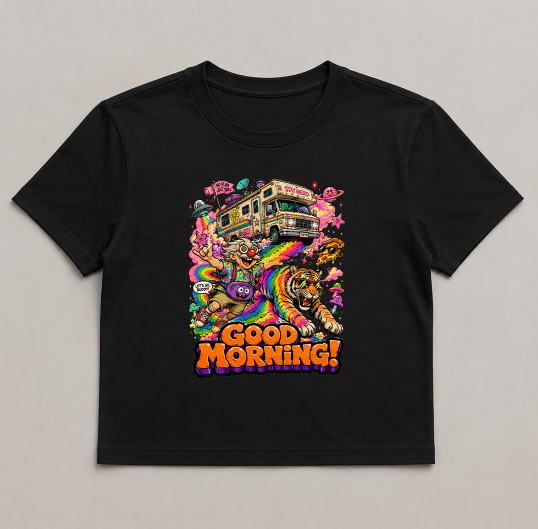 Good Morning Uncle Grandpa Giant Realistic Flying Tiger RV Retro Psychedelic