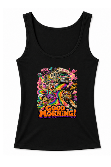 Good Morning Uncle Grandpa Giant Realistic Flying Tiger RV Retro Psychedelic