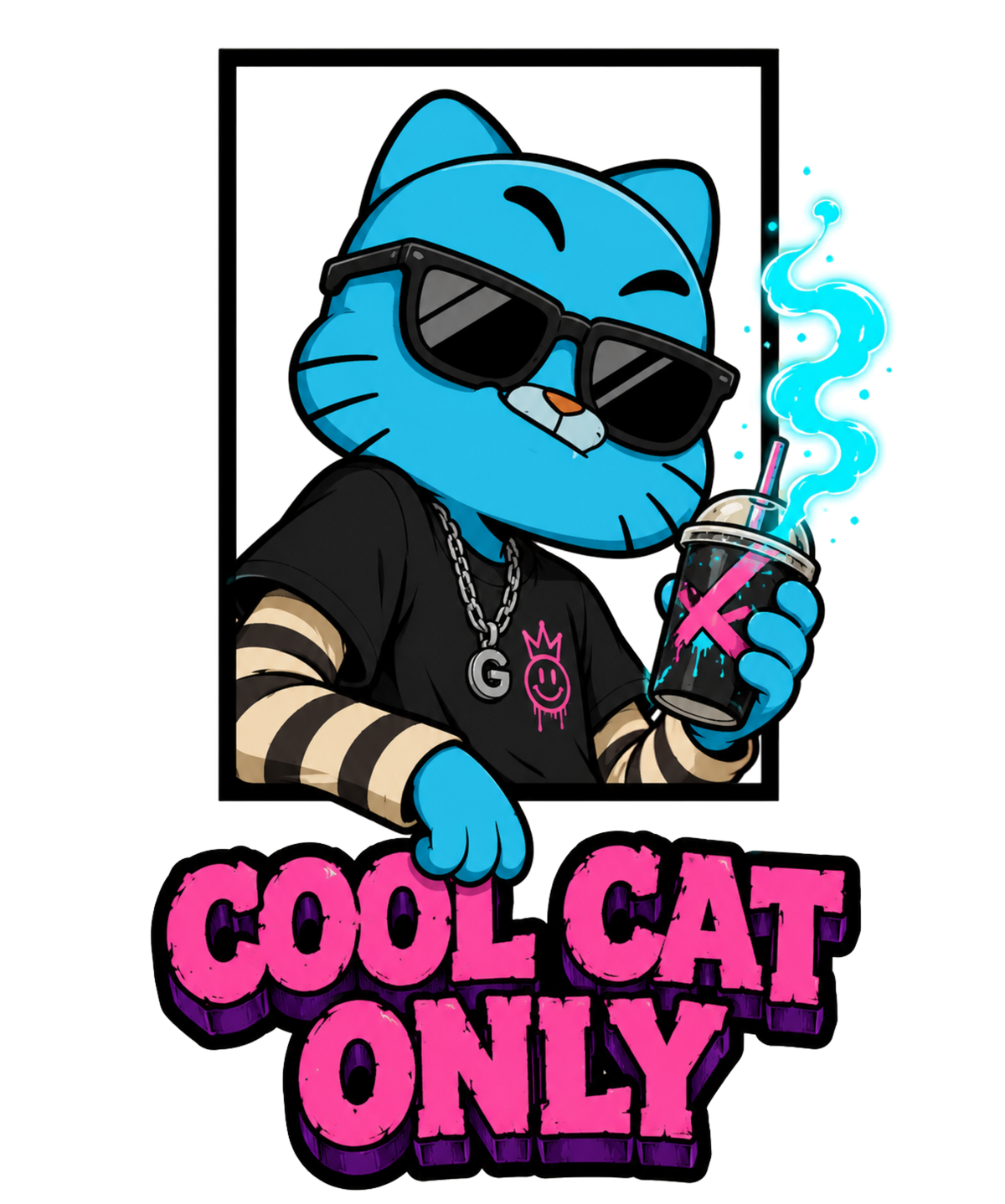 Cool Cat Only Blue Cat Streetwear Hip Hop