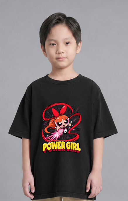 Power Girl Blossom Dynamic Punch Retro 90s Cartoon