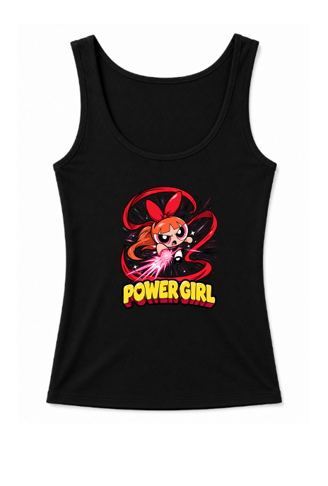 Power Girl Blossom Dynamic Punch Retro 90s Cartoon