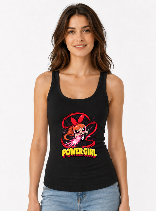 Power Girl Blossom Dynamic Punch Retro 90s Cartoon