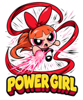 Power Girl Blossom Dynamic Punch Retro 90s Cartoon