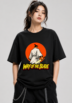 Way Of The Blade Samurai Warrior Red Sun Katana Retro Cartoon