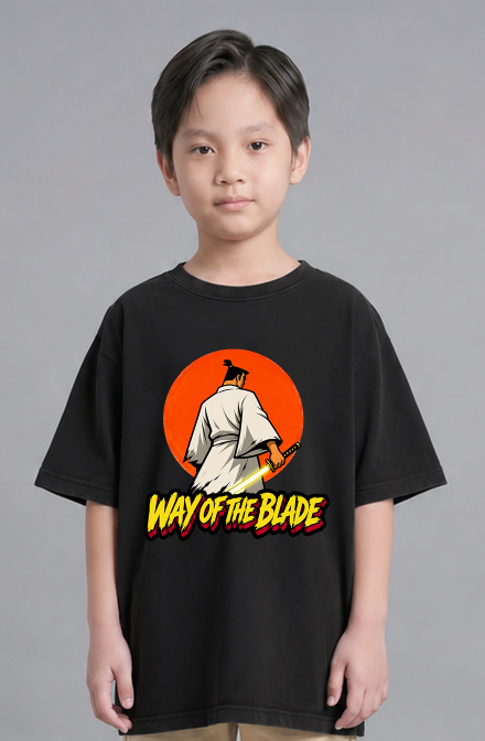 Way Of The Blade Samurai Warrior Red Sun Katana Retro Cartoon