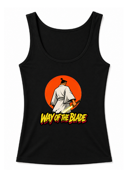 Way Of The Blade Samurai Warrior Red Sun Katana Retro Cartoon