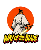 Way Of The Blade Samurai Warrior Red Sun Katana Retro Cartoon