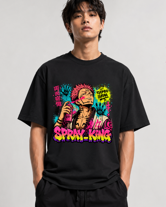 Spray King Cursed Energy Street Graffiti Anime Streetwear