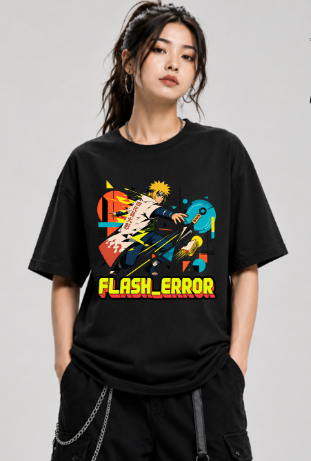 Flash Error Yellow Teleport Ninja Parody Anime Streetwear