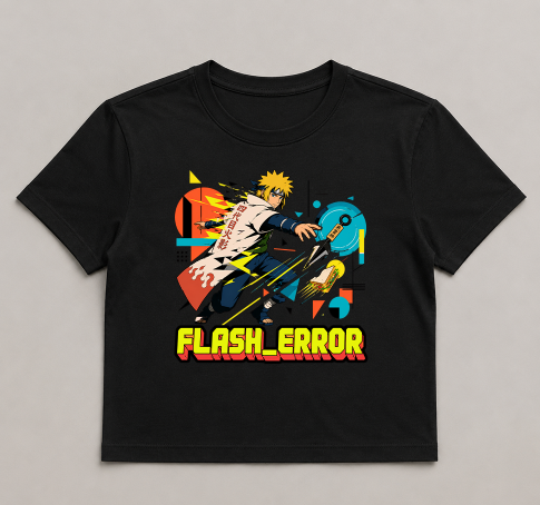 Flash Error Yellow Teleport Ninja Parody Anime Streetwear