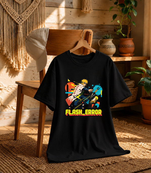 Flash Error Yellow Teleport Ninja Parody Anime Streetwear