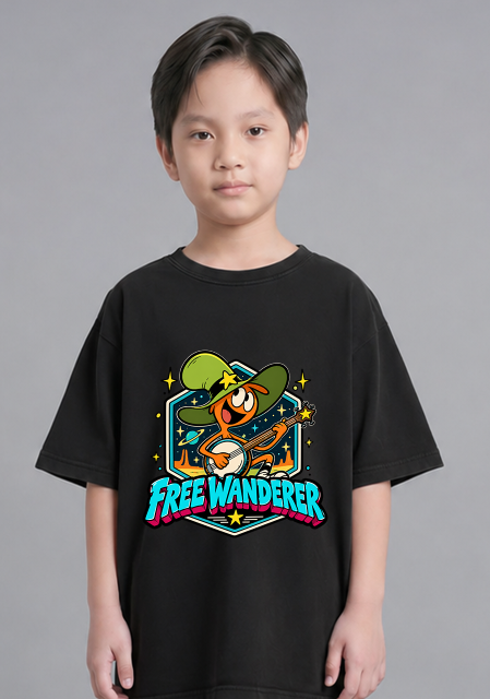 Free Wanderer Banjo Cosmic Space Retro Cartoon