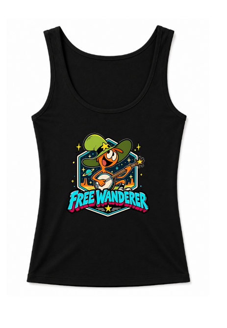 Free Wanderer Banjo Cosmic Space Retro Cartoon