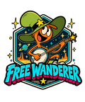 Free Wanderer Banjo Cosmic Space Retro Cartoon