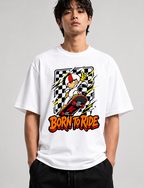 Born To Ride Stunt Skateboard Cartoon Daredevil