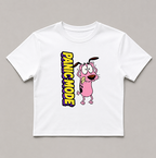 Panic Mode Scared Pink Dog Retro Cartoon