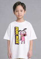 Panic Mode Scared Pink Dog Retro Cartoon