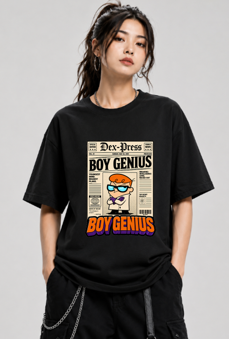 Boy Genius Newspaper Dexter Lab Retro 90s Cartoon Vintage Press