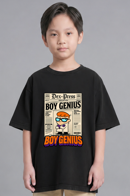 Boy Genius Newspaper Dexter Lab Retro 90s Cartoon Vintage Press