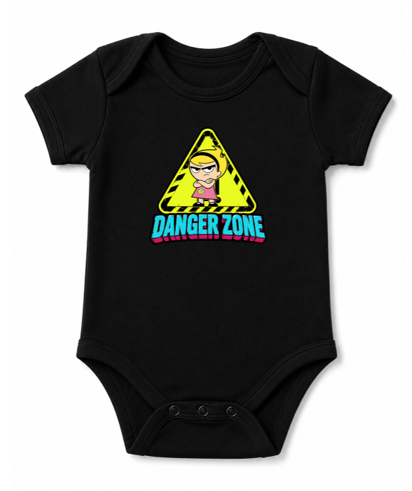Danger Zone Mandy Grumpy Warning Sign Retro 2000s Cartoon