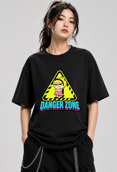 Danger Zone Mandy Grumpy Warning Sign Retro 2000s Cartoon