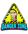 Danger Zone Mandy Grumpy Warning Sign Retro 2000s Cartoon