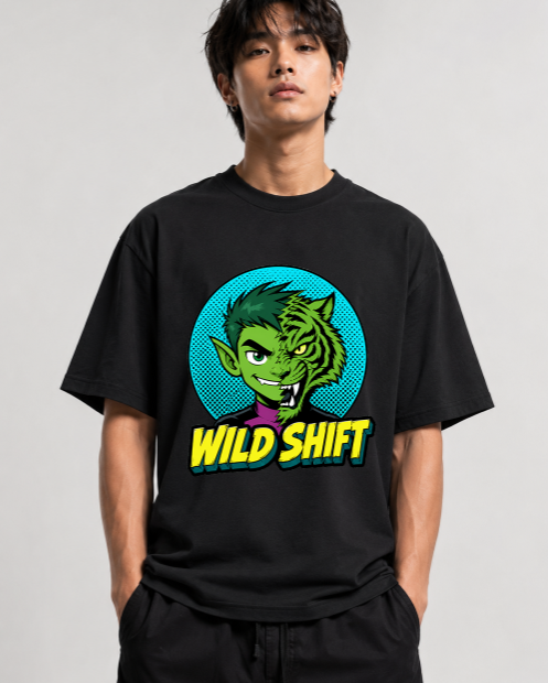 Wild Shift Beast Boy Tiger Shapeshifter Retro Comic 2000s Cartoon