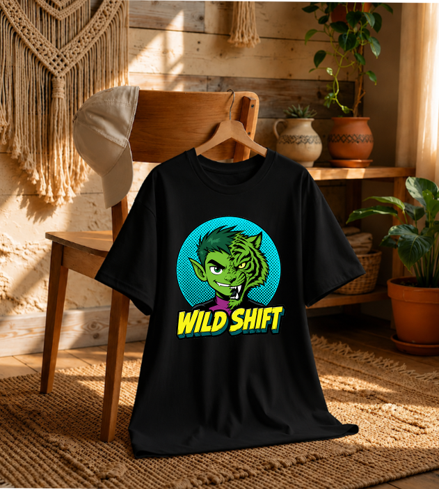 Wild Shift Beast Boy Tiger Shapeshifter Retro Comic 2000s Cartoon