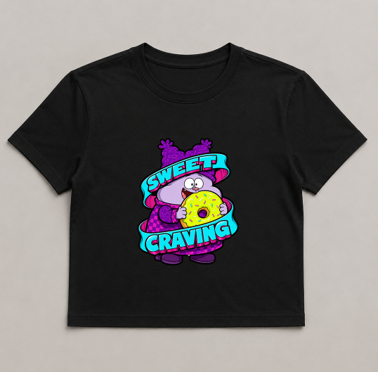 Sweet Craving Chowder Donut Lover Retro 2000s Cartoon
