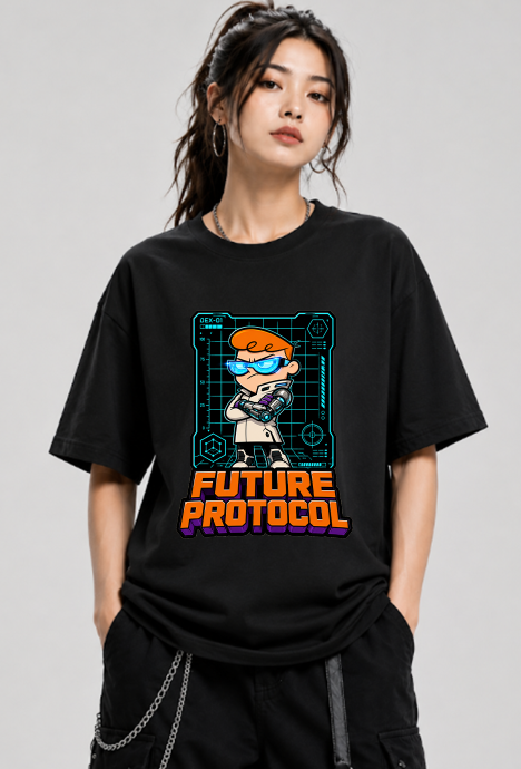 Future Protocol Dexter Cyborg Cyberpunk Retro 90s Cartoon
