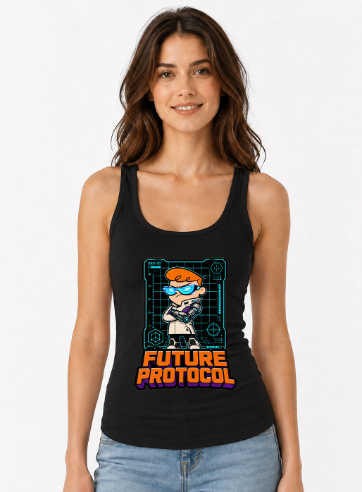 Future Protocol Dexter Cyborg Cyberpunk Retro 90s Cartoon