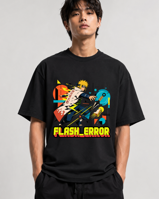 Flash Error Yellow Teleport Ninja Parody Anime Streetwear
