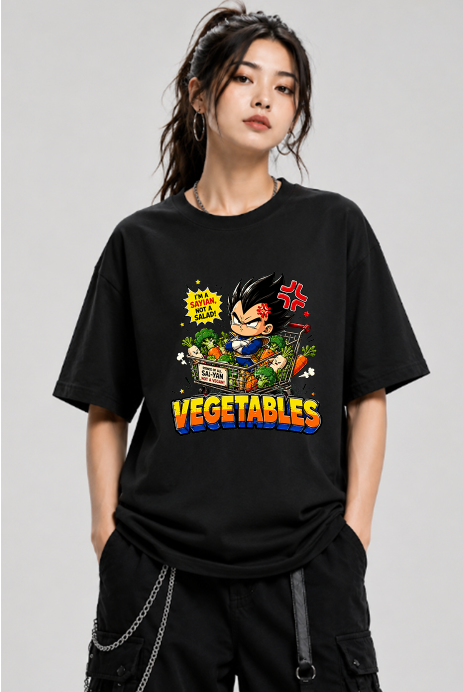 Vegetables Prince of All Saiyans Chibi Funny Anime Streetwear