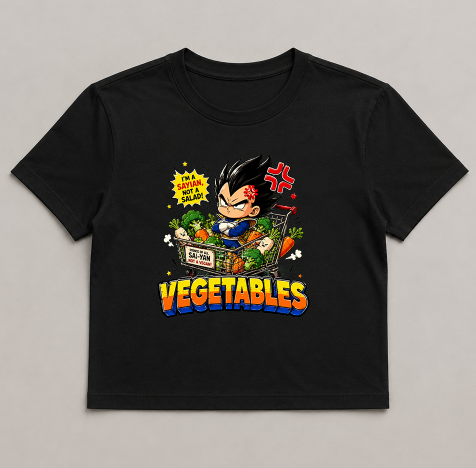 Vegetables Prince of All Saiyans Chibi Funny Anime Streetwear