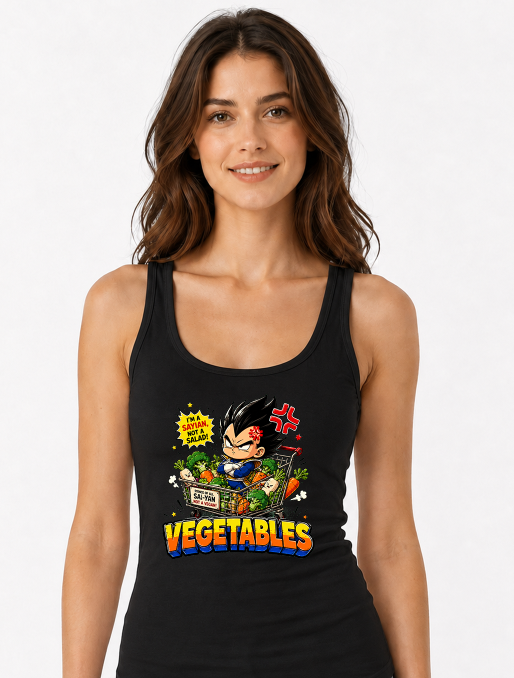 Vegetables Prince of All Saiyans Chibi Funny Anime Streetwear