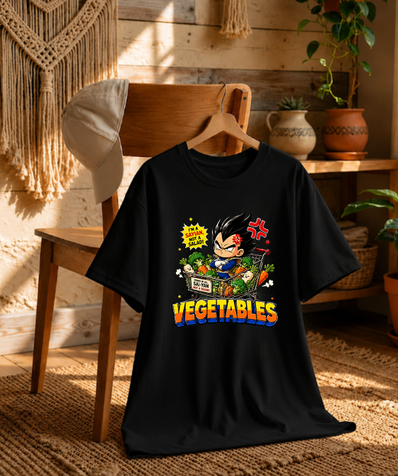 Vegetables Prince of All Saiyans Chibi Funny Anime Streetwear
