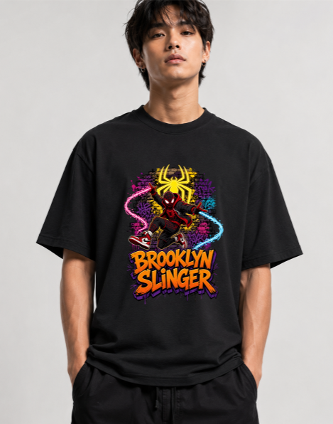 Brooklyn Slinger Miles Street Art Web Graffiti Retro Superhero