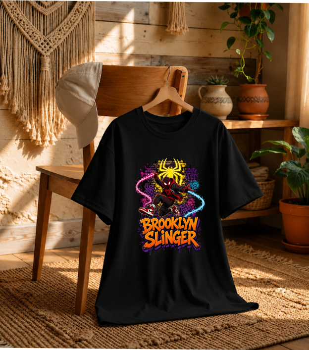 Brooklyn Slinger Miles Street Art Web Graffiti Retro Superhero