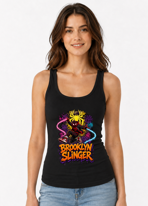 Brooklyn Slinger Miles Street Art Web Graffiti Retro Superhero