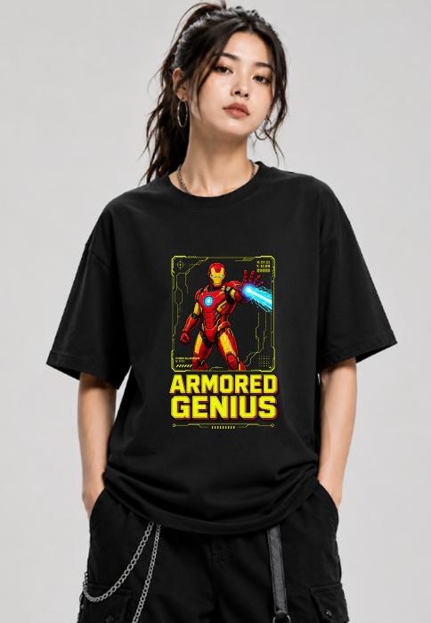 Armored Genius Tech Blueprint Repulsor Beam Superhero Comic Art