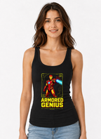 Armored Genius Tech Blueprint Repulsor Beam Superhero Comic Art