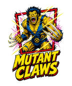 Mutant Claws Berserker Wolverine Retro Comic Book 90s Action