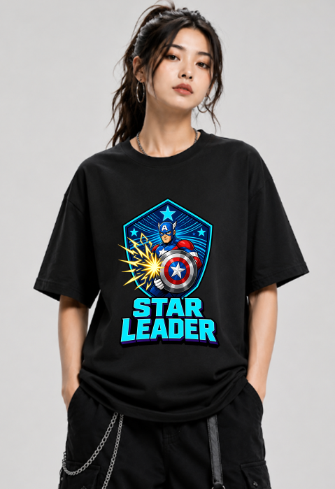 Star Leader Patriotic Super Soldier Vibranium Shield Retro Comic Hero