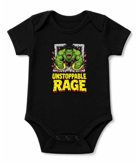 Unstoppable Rage Green Monster Smash Retro Comic Superhero
