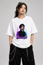 Golden Cyberpunk K-Pop Idol Leather Jacket GraphicGolden Cyberpunk K-Pop Idol Leather Jacket Graphic