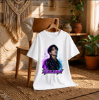Golden Cyberpunk K-Pop Idol Leather Jacket GraphicGolden Cyberpunk K-Pop Idol Leather Jacket Graphic