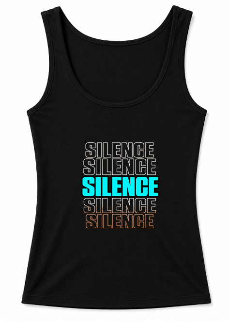 Silence Repeated Aesthetic Retro Cyberpunk Typography Introvert Streetwear