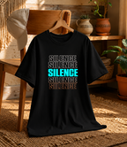 Silence Repeated Aesthetic Retro Cyberpunk Typography Introvert Streetwear